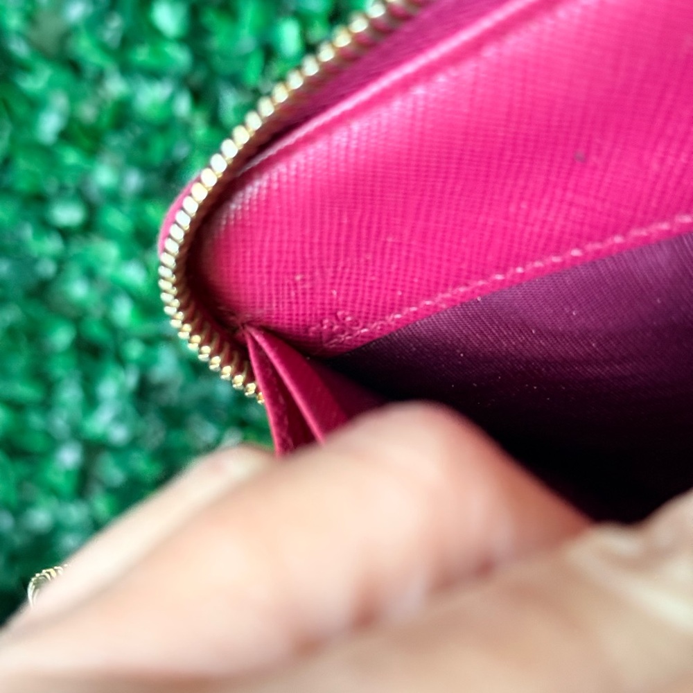 Prada Pink Saffiano Leather Zip Around Long Wallet - Picture 13 of 13